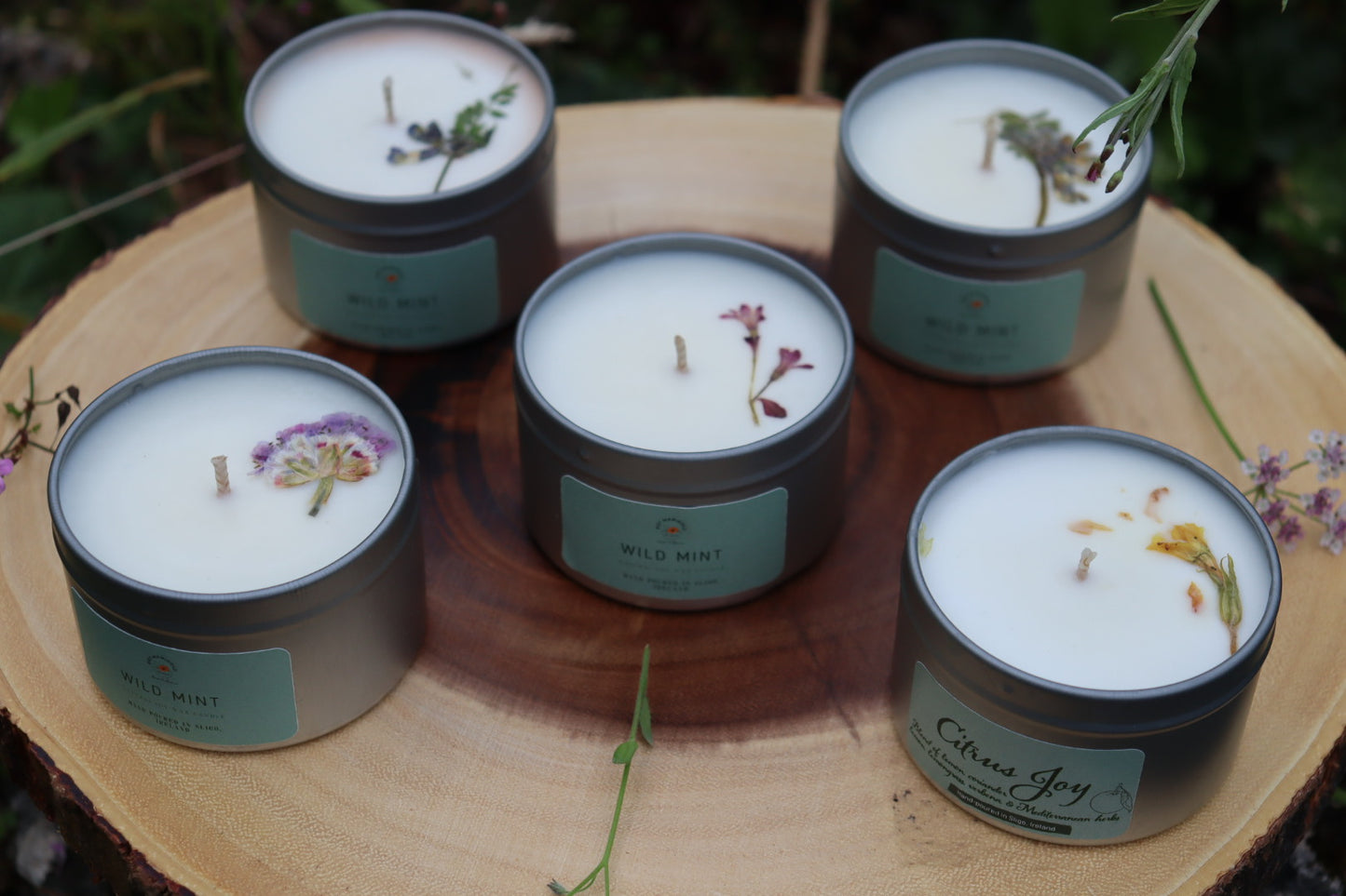 Plant Based Wax Scented Candle/ Pot Marigold. Handmade