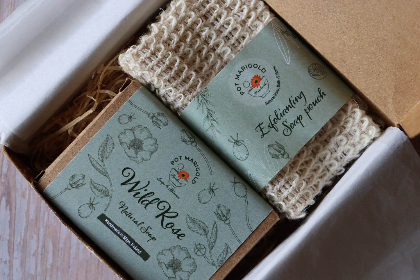 Soap and Sisal Bag Gift Set with a Message