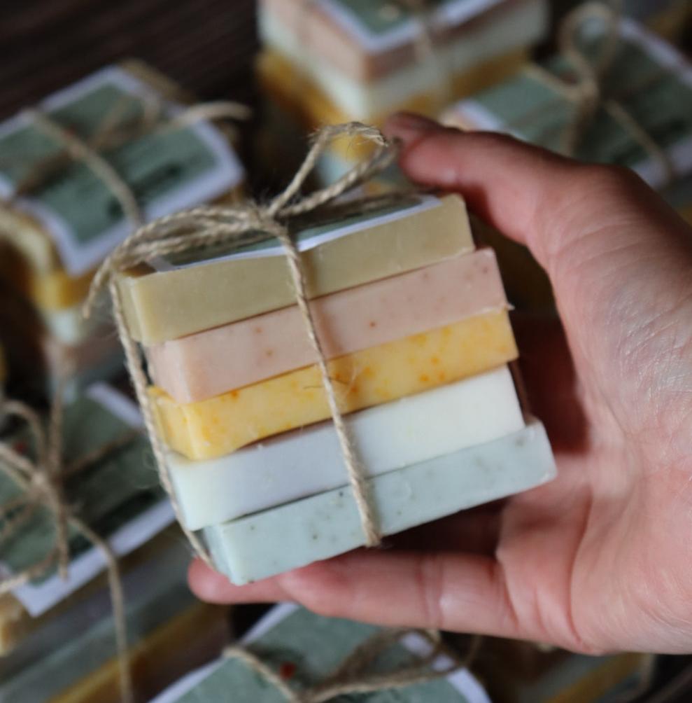 Mini Soap Bundle/ Pot Marigold. Handmade 3