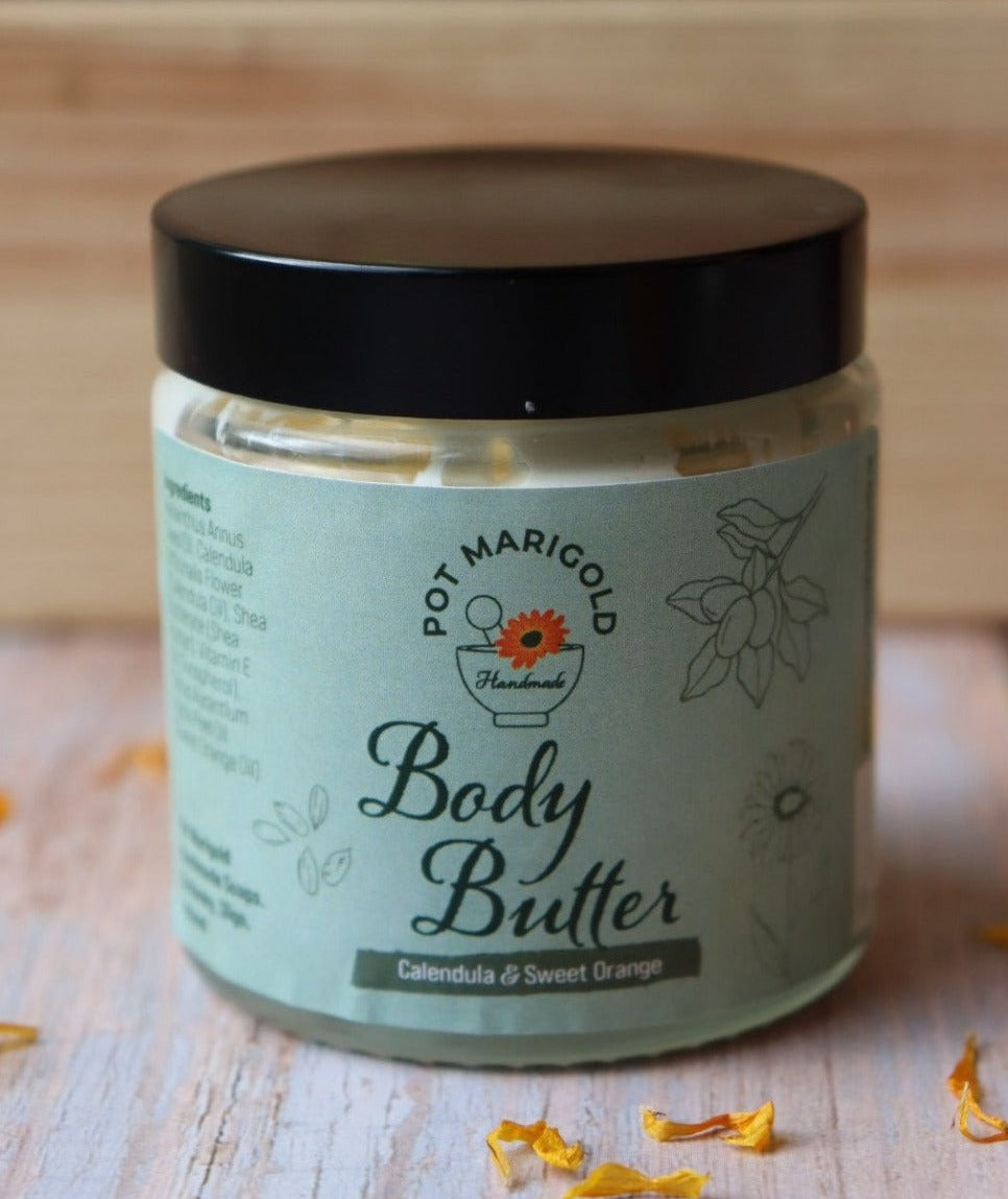 Calendula Body Butter-Pot Marigold.Hamdmade