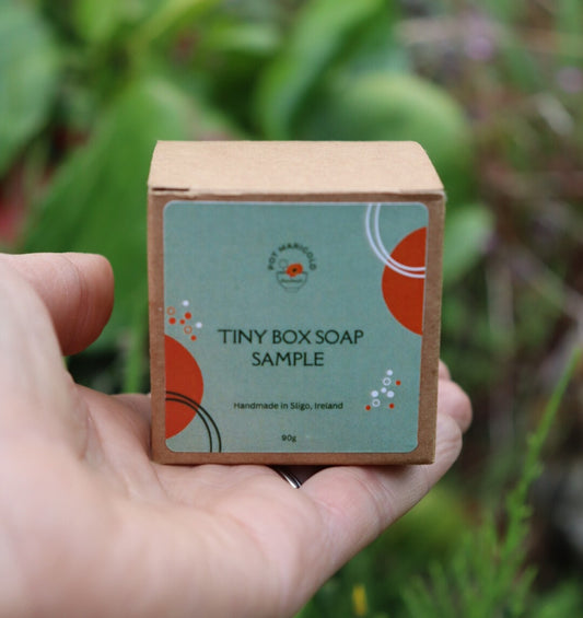 Tiny Box Soap Sample /Pot Marigold. Handmade